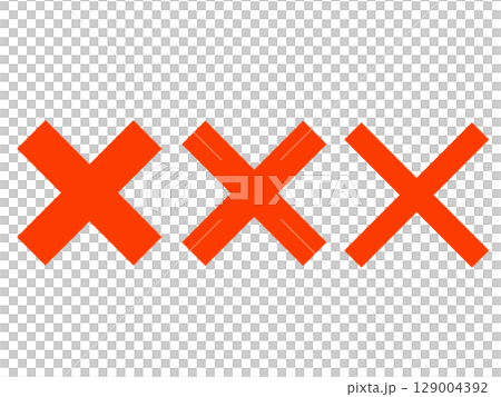 バツ印3種(不透過) バツ印3種(不透過) 129004392