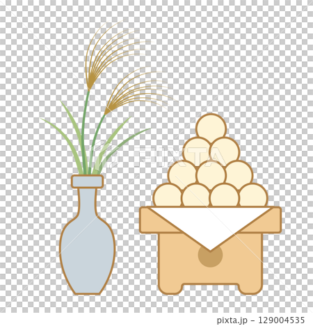 蒲葦和賞月餃子的插圖 129004535