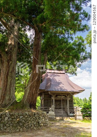 《新潟県》日本の原風景・荻ノ島松尾神社 129004567