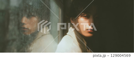 清楚できれいな男性のポートレート 129004569