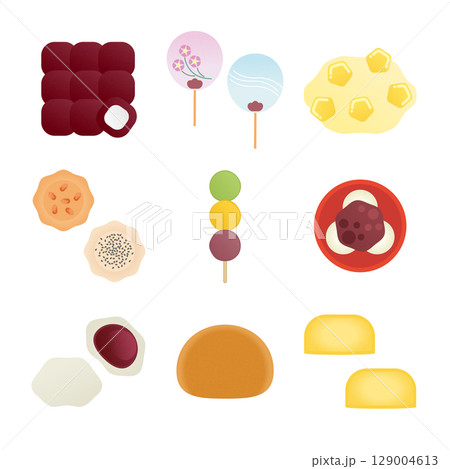 和菓子のイラストセット 129004613