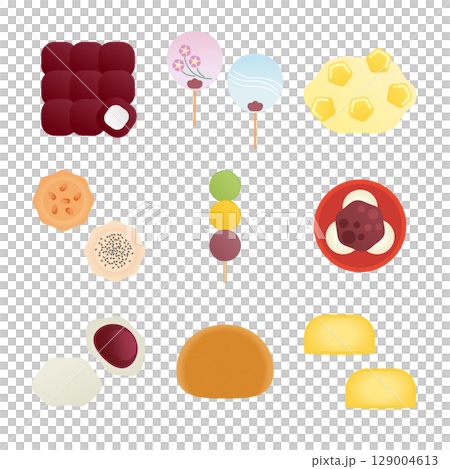 和菓子のイラストセット 129004613