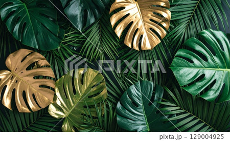 Vibrant green leaves form a natural frame, perfect for a summer or spring background Vibrant green leaves form a natural frame, perfect for a summer or spring background 129004925