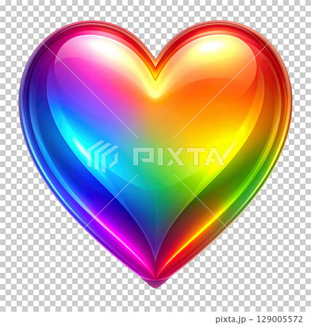 A vibrant, red 3D heart symbol with a shiny, romantic design is the perfect illustration of passion and love for Valentine's Day A vibrant, red 3D heart symbol with a shiny, romantic design is the perfect illustration of passion and love for Valentine's Day 129005572