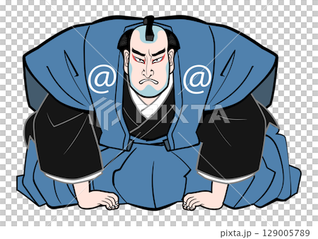 謝罪するお奉行 129005789