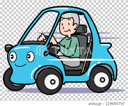 Senior citizen car driving Senior citizen car driving 129005797
