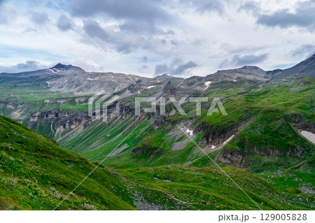 Majestic Alpine Scenery near Zell am See-Kaprun, Austria Green Slopes and Mountain Peaks 129005828