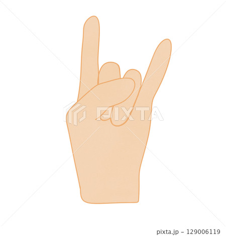 Left hand with peace sign Left hand with peace sign 129006119
