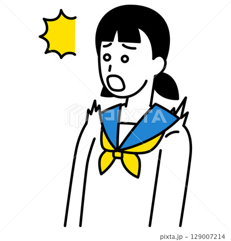 驚く女子学生 129007214