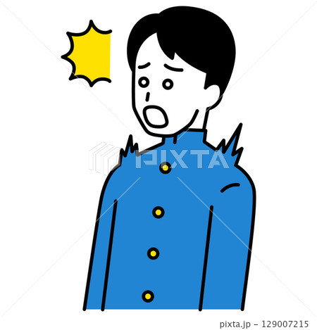 驚く男子学生 129007215