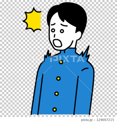 Surprised male student 129007215