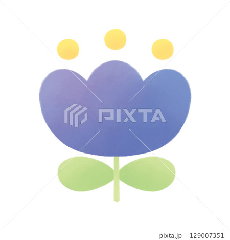 パステルな色味のチューリップのイラスト 129007351