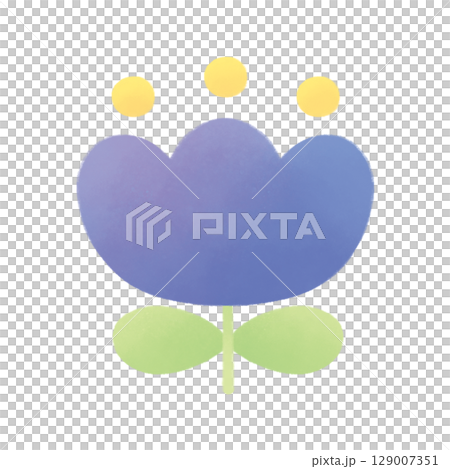 パステルな色味のチューリップのイラスト 129007351