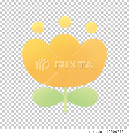 柔和色彩的鬱金香插圖 129007354