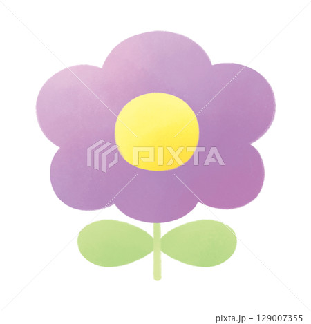 パステルな色味の花のイラスト 129007355