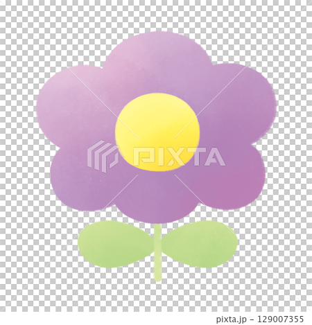 Pastel colored flower illustrations Pastel colored flower illustrations 129007355