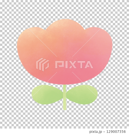 Pastel colored tulip illustration 129007356