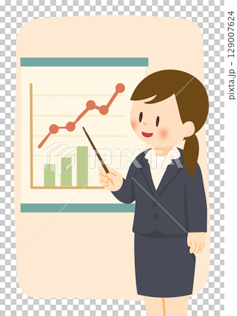 女商人用圖表解釋 129007624