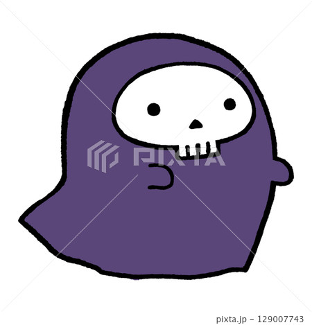 かわいい死神のイラスト ベクター かわいい死神のイラスト ベクター 129007743