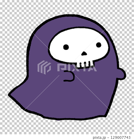 かわいい死神のイラスト ベクター かわいい死神のイラスト ベクター 129007743
