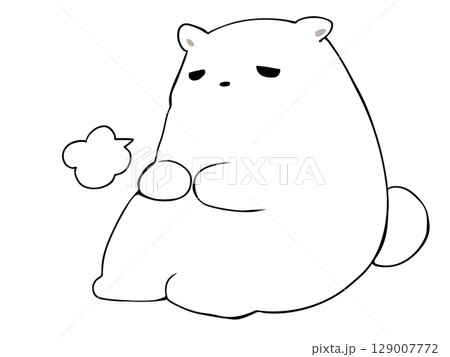しろくま 座ってため息 129007772