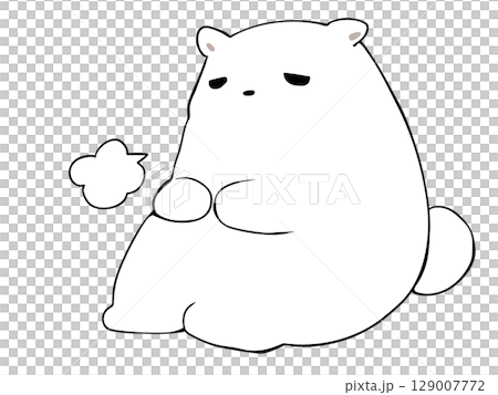 しろくま 座ってため息 129007772