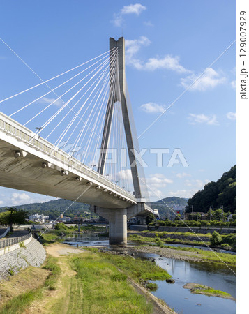 県境を流れる猪名川に建つ新猪名川大橋 県境を流れる猪名川に建つ新猪名川大橋 129007929
