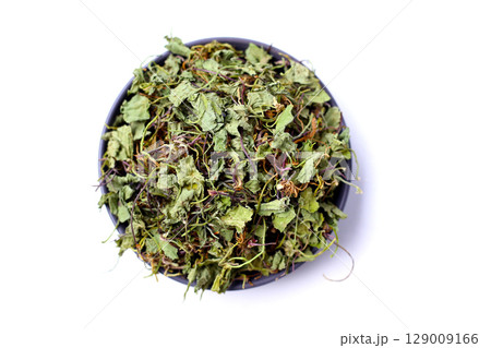 Dried gotu kola herb with leaves, stems, and roots Dried gotu kola herb with leaves, stems, and roots 129009166