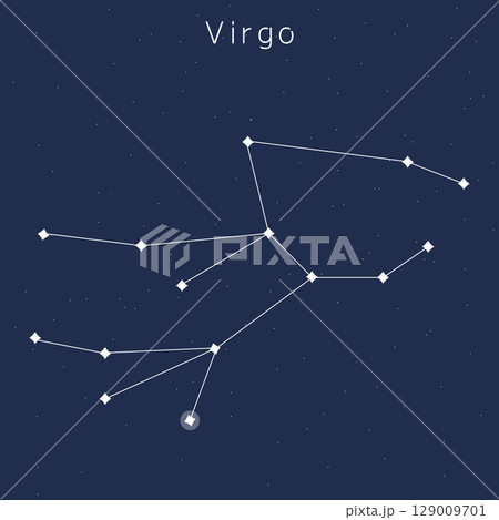 乙女座　星座イラスト 129009701