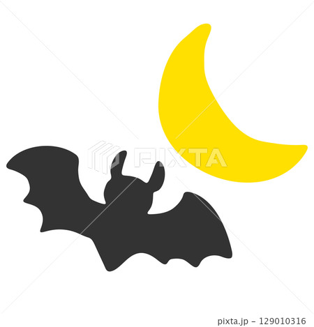 コウモリと月 コウモリと月 129010316
