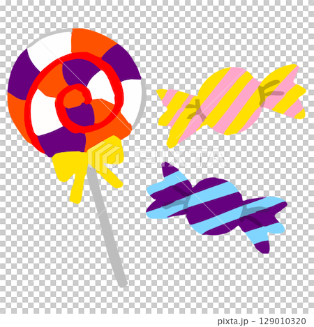 ハロウィンカラーのキャンディ ハロウィンカラーのキャンディ 129010320