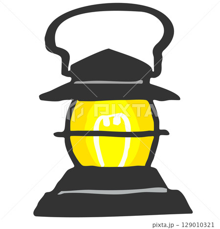 明かりのついたランタン 129010321