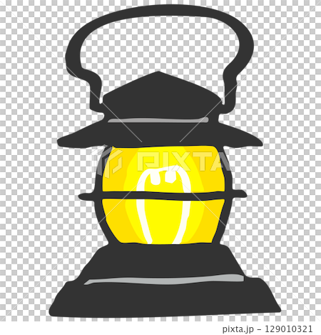 明かりのついたランタン 129010321