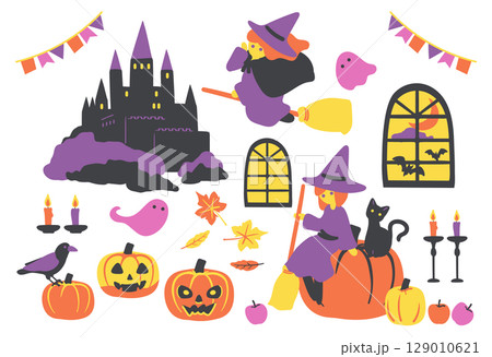 魔女とお城のハロウィンセット 129010621