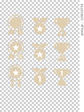 A set of simple medals and championship cups A set of simple medals and championship cups 129010734