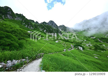 霧の中の千畳敷カール 129010909