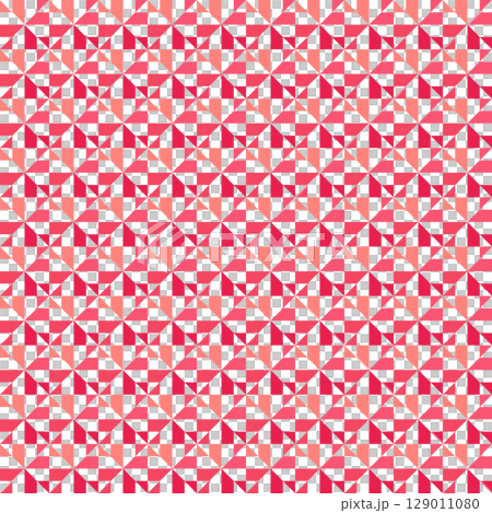 和柄 切り違い升のシームレスなパターン 和紙（赤色） 129011080