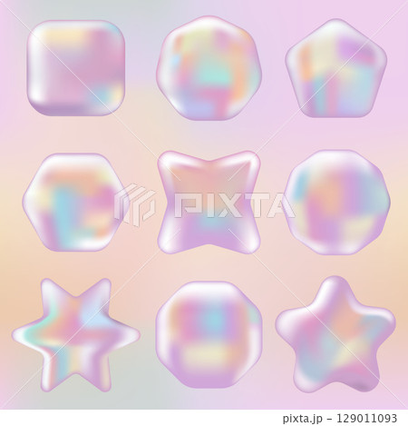 3D Pink Hologram Mockup set, stickers, labels, stamps with different shapes. Abstract Chrome badge, certificate and coupon in Y2K style on Gradient background. 3D Pink Hologram Mockup set, stickers, labels, stamps with different shapes. Abstract Chrome badge, certificate and coupon in Y2K style on Gradient background. 129011093