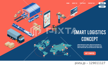 Smart Logistics and Global Supply Chain Management Template 129011127