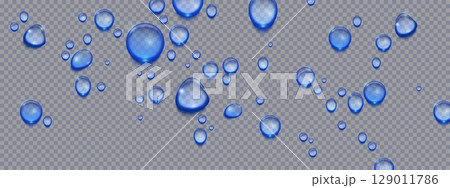 Waterdrop set on transparent surface Waterdrop set on transparent surface 129011786