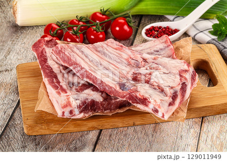 Raw pork ribs for cooking Raw pork ribs for cooking 129011949