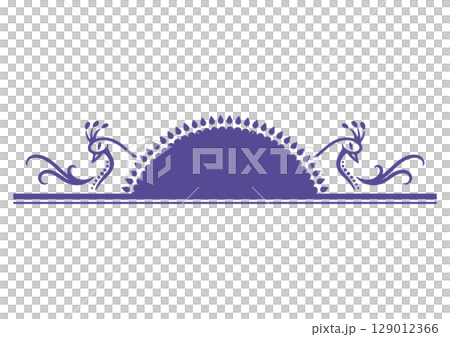 アジア風の装飾。孔雀のイラスト。 129012366