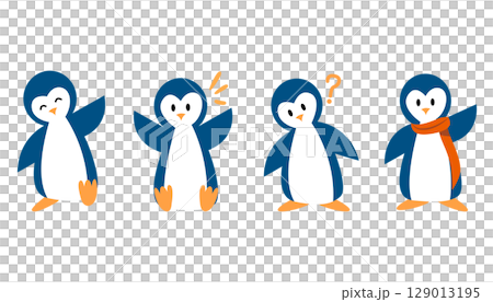 Penguin cartoon for winter, holiday, illustration and festival. Character design Penguin cartoon for winter, holiday, illustration and festival. Character design 129013195