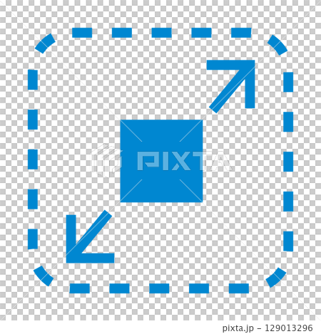 Size enlargement icon illustration Size enlargement icon illustration 129013296