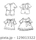 Cute clothes vector set for children 129013322