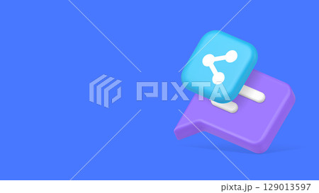 Comment chat message sharing social network internet communication copy space banner 129013597
