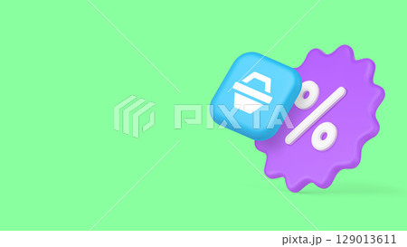 Shopping sale discount Black Friday price off retail special offer copy space banner 129013611