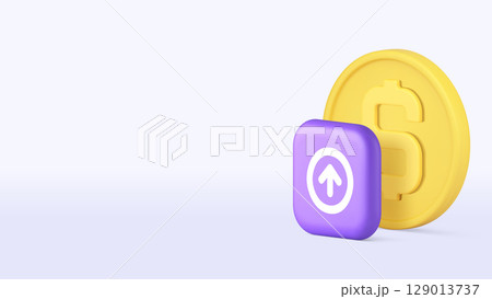 Money dollar coin growth exchange profit stock trade copy space banner template Money dollar coin growth exchange profit stock trade copy space banner template 129013737