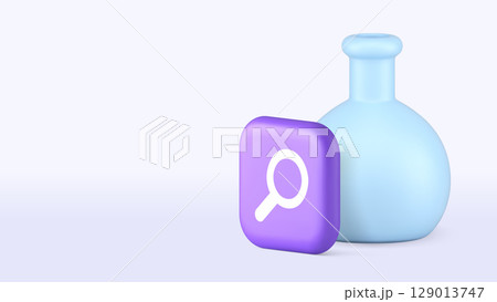 Chemical change medical science search laboratory analyzing 3d icon realistic vector 129013747