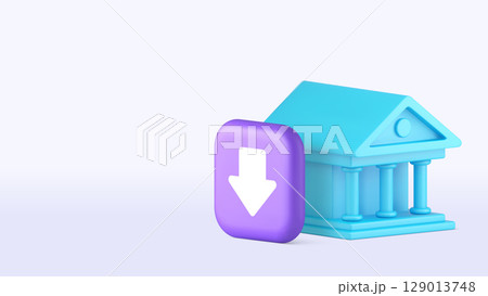 Banking business financial service currency exchange down copy space banner template 129013748